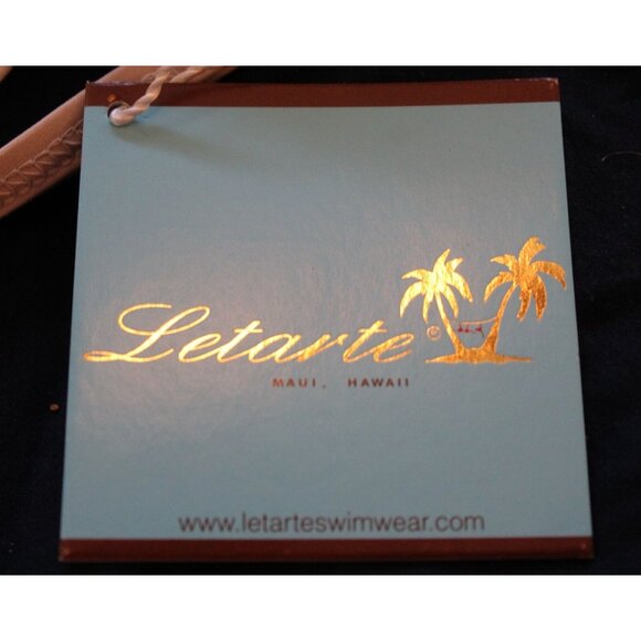 Letarte Burgandy Triangle Bikini Top Size Medium NWT - Picture 5 of 5